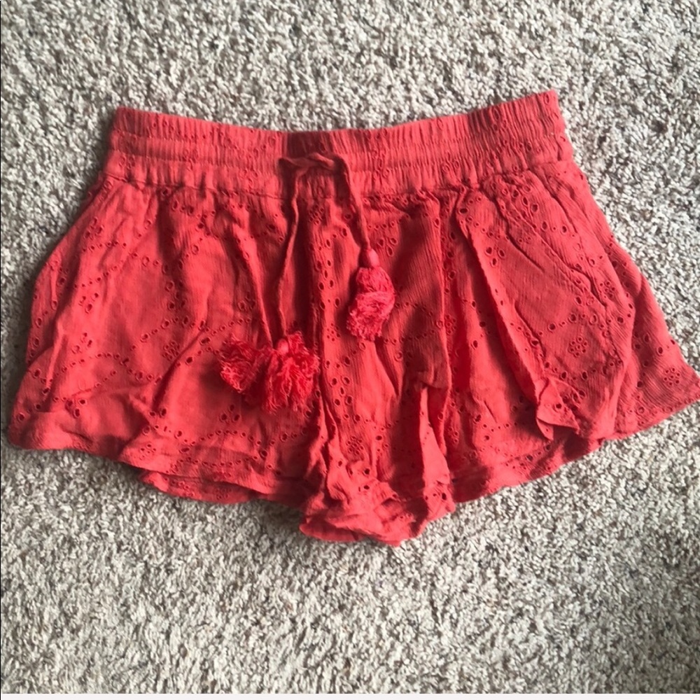“Free People” Coral Shorts